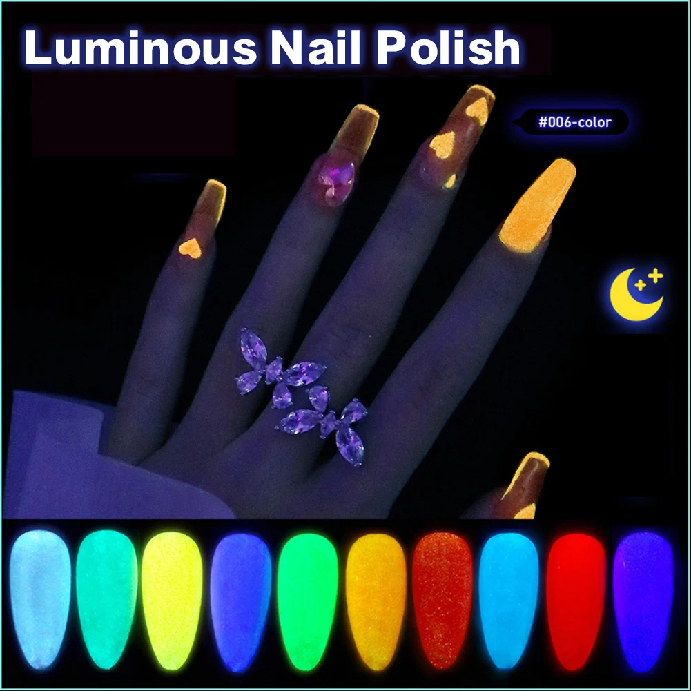 

12 Colors Glow in the Dark Gel Nail Polish Luminous Gel Polish for Lighting Look Nail Extension Gel Polish for Women
