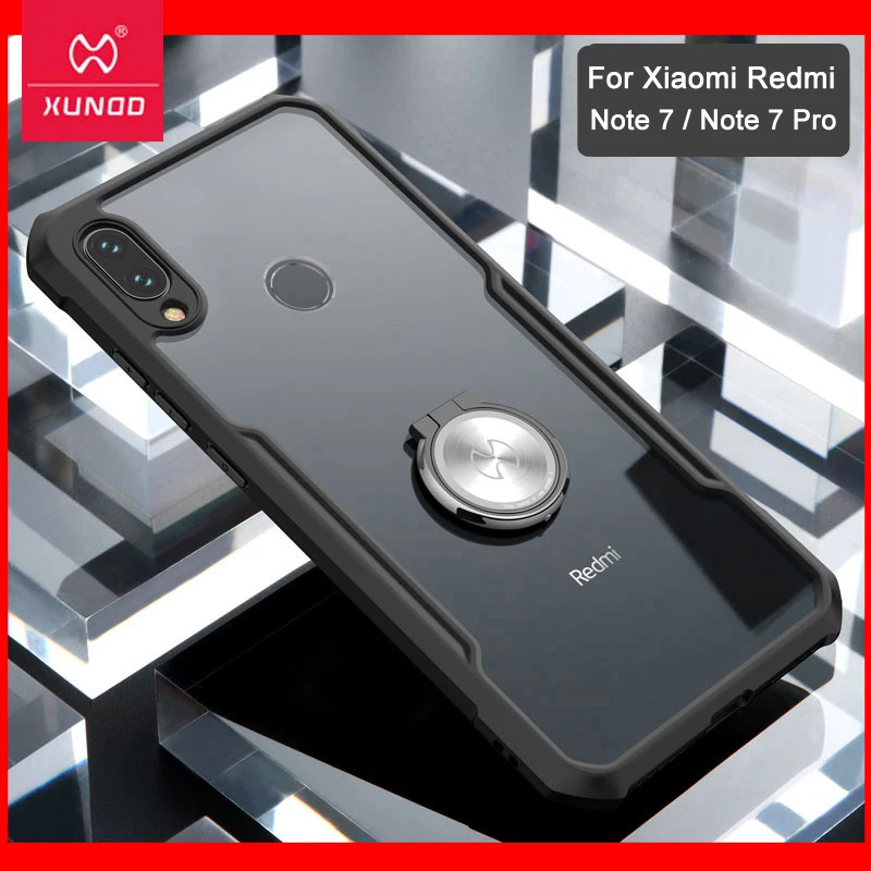 Для Xiaomi Redmi Note 7 кольцевой чехол XUNDD Airbag противоударный прозрачный PC TPU бампер задняя крышка для Redmi Note 7 Pro Чехол funda