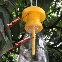 1 pcs fruit fly trap killer plastic yellow drosophila trap fly catcher pest insect control for home farm orchard 6 6 2 cm