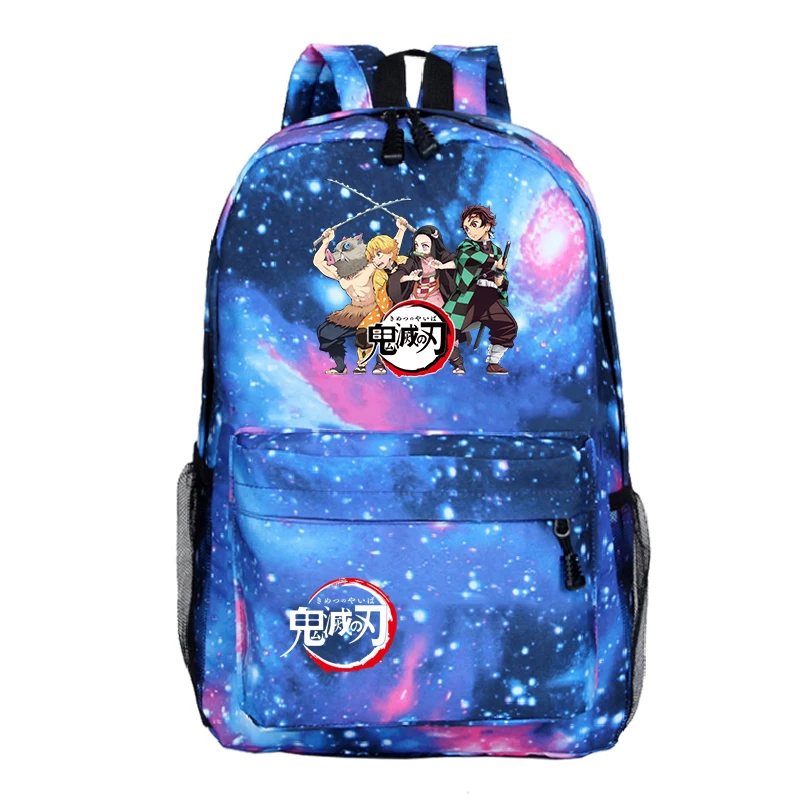 

16 Inch Anime Kimetsu No Yaiba Backpack Comic Demon Slayer School Bag Daily Package Satchel Student Cartoon Bookbags Casual