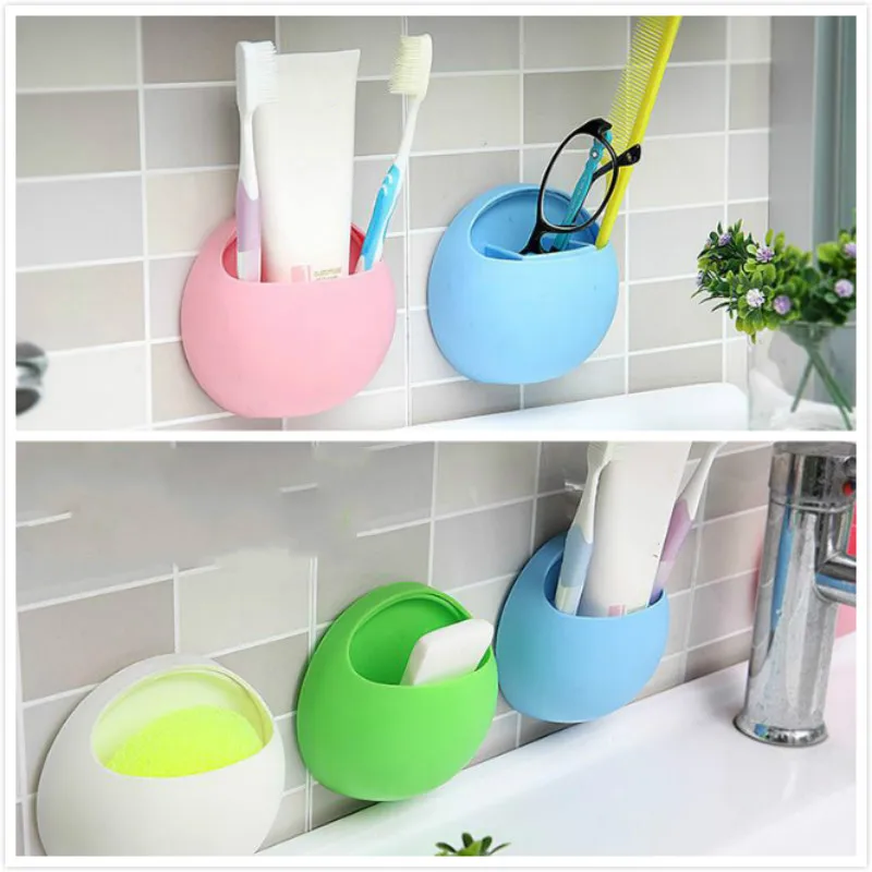 1 шт. полезные Пластик дома Ванная комната настенная подставка для зубных щеток