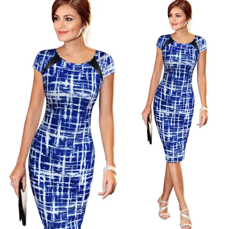

Women Bandage Fashion Short Sleeve Evening Party Cocktail Pencil Dress