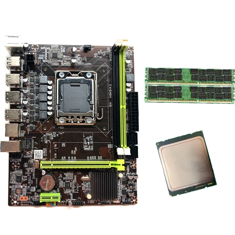 

Комплект материнской платы HOT-X79 1356 с процессором Xeon LGA 1356 E5 2450 C2 2x4 ГБ = 8 Гб 1600 МГц DDR3 память ECC REG Ram Pc3 12800