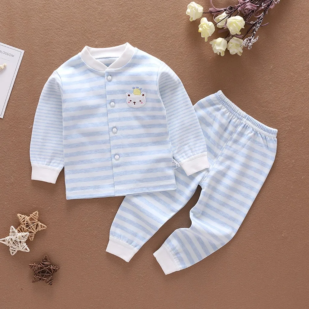 2019 Autumn Winter Kids Pajamas Sets Baby Girl Boy Clothes Pyjamas Girls Pijamas Boys Long Sleeve T-shirt+Pants 2pcs | Детская одежда и