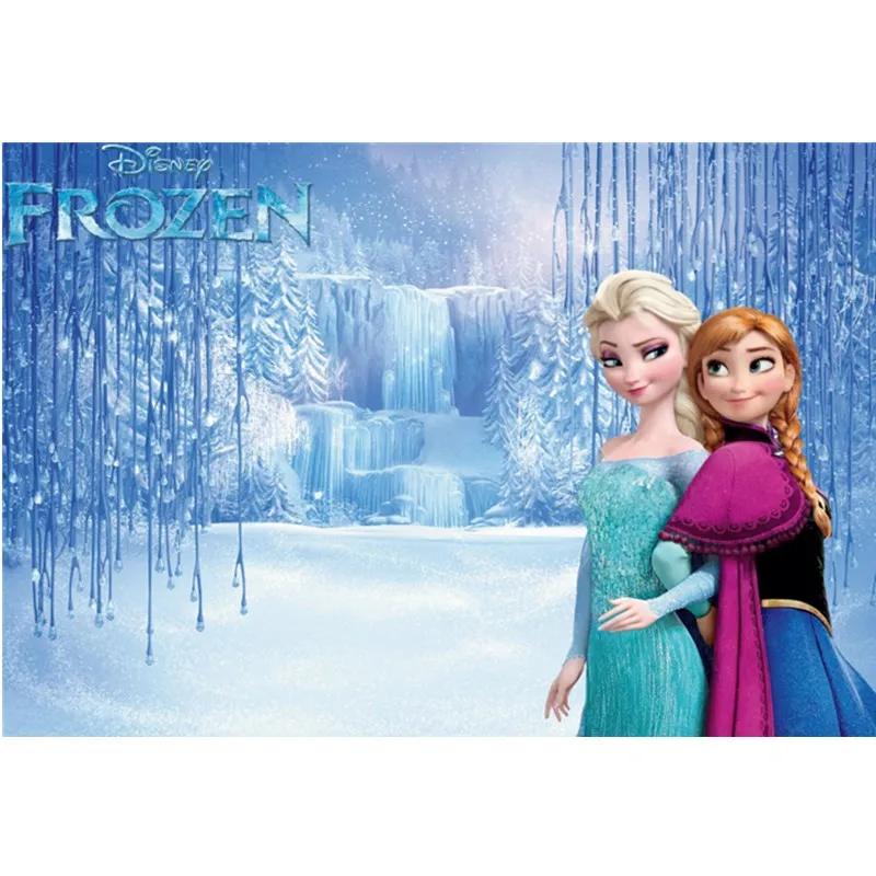 Виниловый вечерние с изображением Анны и Эльзы из мультфильма Холодное сердце |