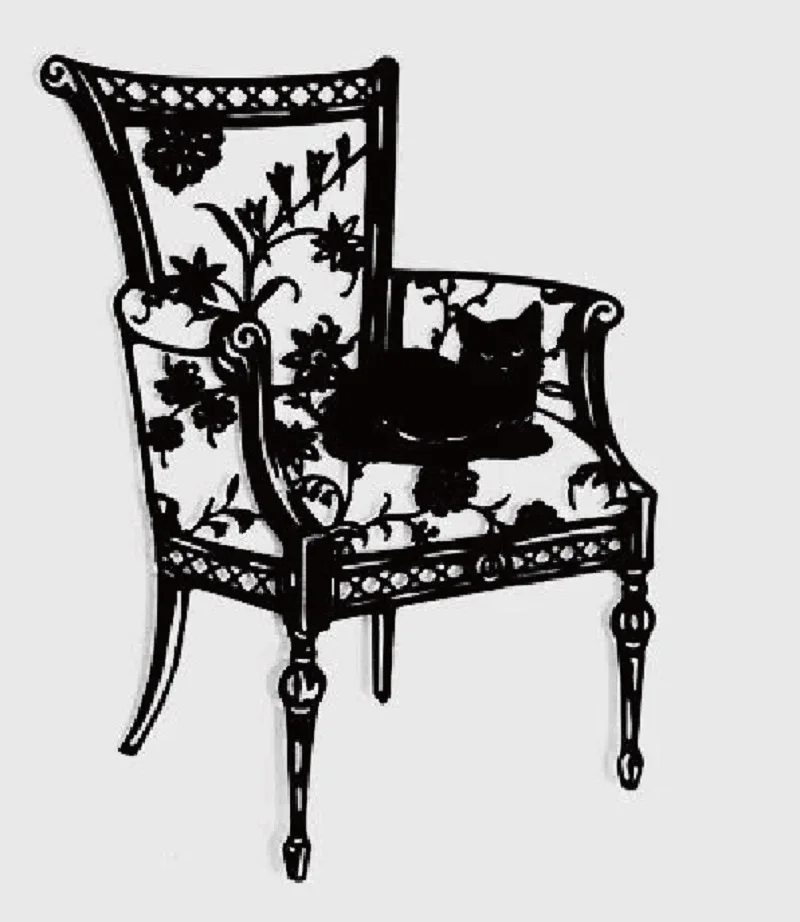 Металлические штампы с кружевными краями для стула и кота декоративные