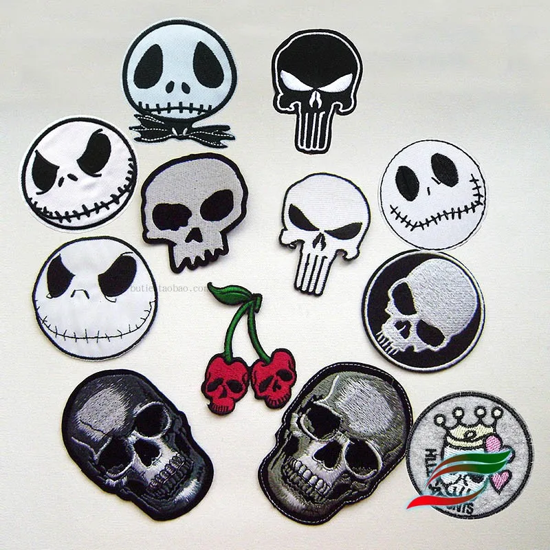 Пользовательские панк стиль стикеры Липкая лента A205 черный и белый Панк полоса