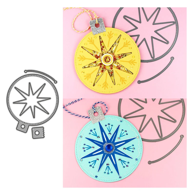 

Round Sign Package Metal Cutting Dies Stamps Dies Scrapbooking Mold Cut Children's Handmade Tools DIY Craft Decoration New 2021