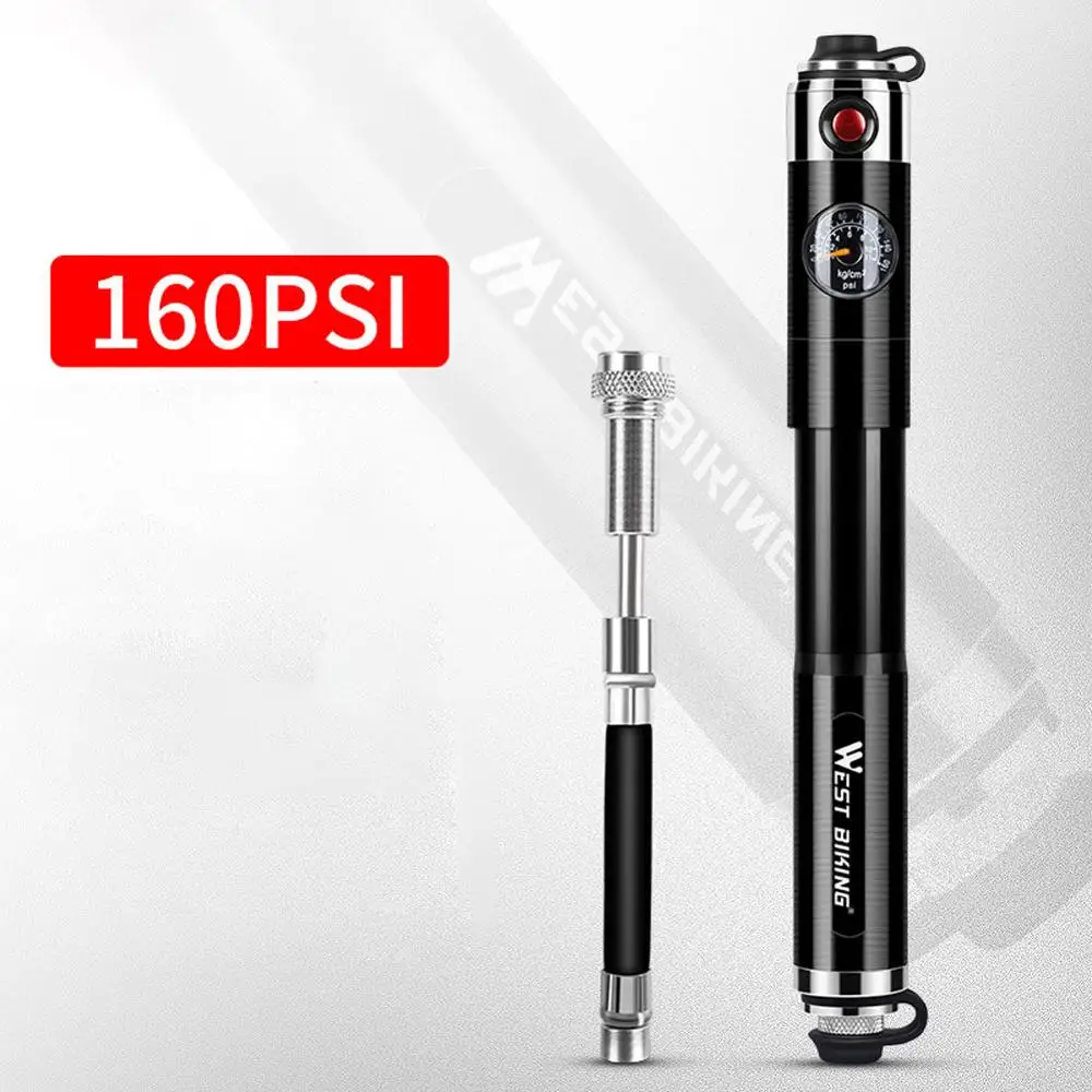 Портативный мини велосипедный насос MTB горный велосипед 160 PSI высокого давления