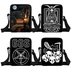 666с надписью Hail SatanBaphomet сумка-мессенджер, женские сумки, ранец для девочек-подростков, сумки через плечо в стиле панк, Женская дорожная сумка через плечо