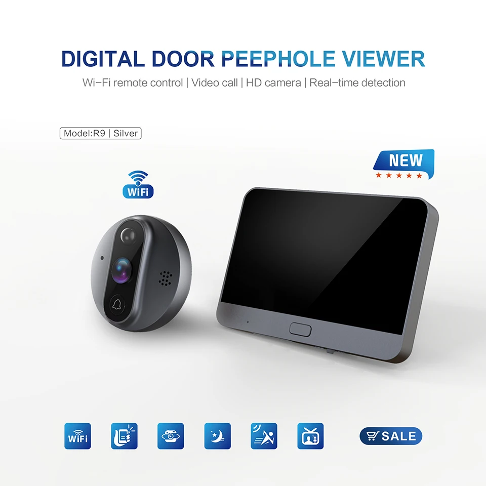 Видеодомофон дверной 720P Wi Fi с функцией ночного видения|Видеодомофон| |
