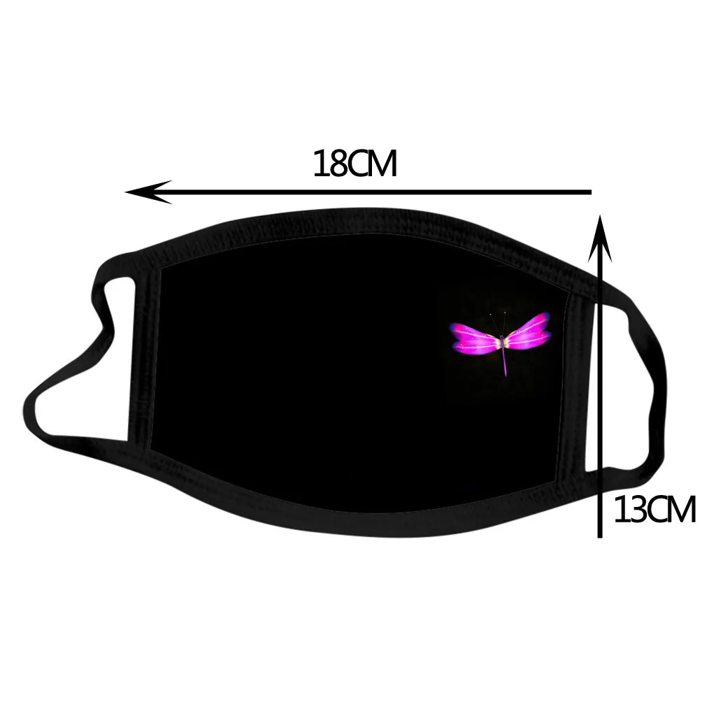 1/5 шт. унисекс черная хлопковая маска для губ многоразовый пылезащитный