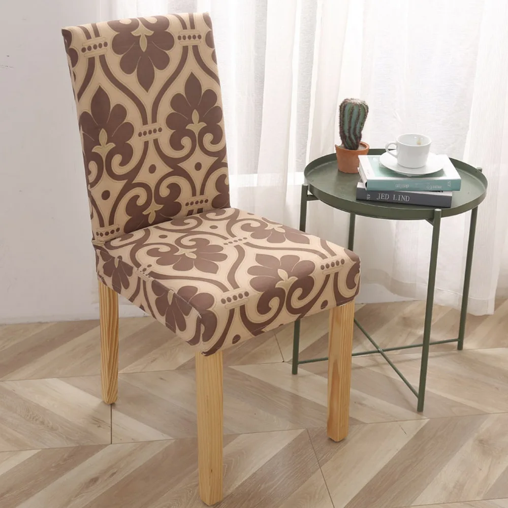 Спандекс печатный Чехол для стула моющийся Съемный большой эластичный