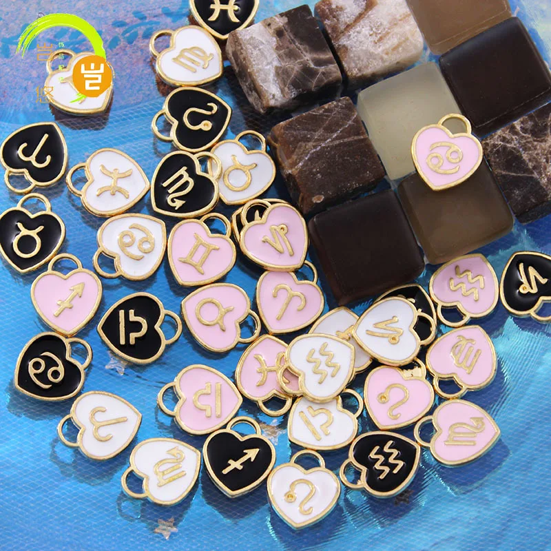 

10 шт./лот 12 созвездий, подвеска с маслом, эмалированная подвеска, браслет, подвески, сделай сам, ремесло, изготовление ювелирных изделий, аксе...