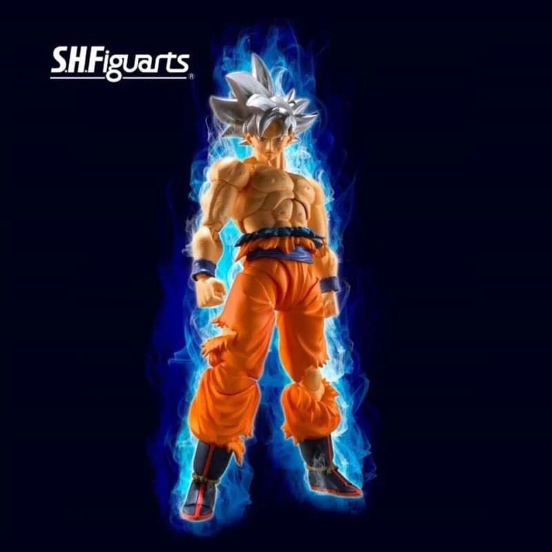 Скидка Фигурка Bandai Dragon Ball Z Shf Ultra Instinct Son Goku, оригинальная аниме экшн-фигурка из ПВХ, модель, игрушки для мальчиков, подарок
