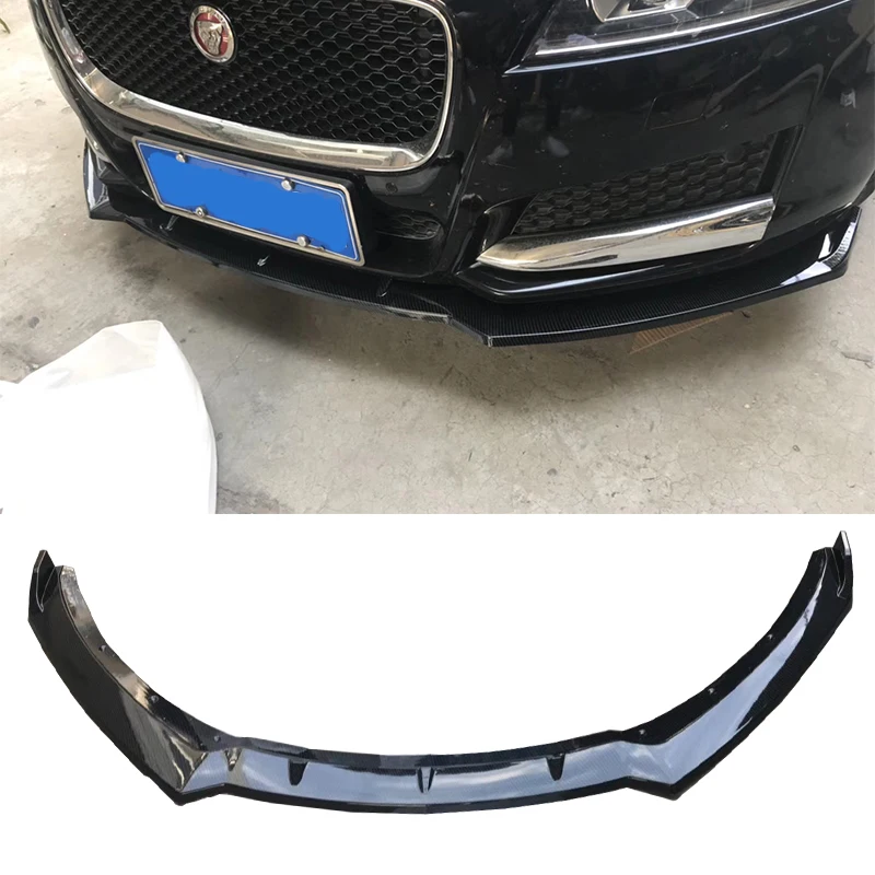 Wysokiej jakości włókna węglowego lub ABS materiał przedni zderzak podbródek Spoiler dla Jaguar XF 2016 2017 2018 części do tuningu