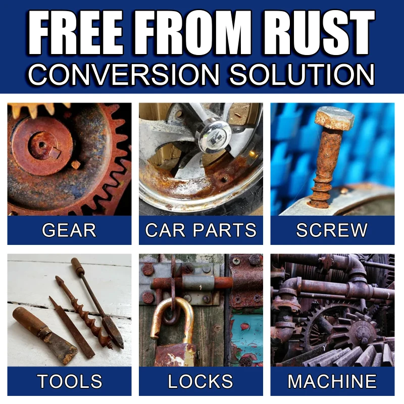 

Super Rust Remover Liquid Metal Surface Chrome Paint Car Tire Iron Cleaning Liquid Rust Converter Car Maintenance Kit 60ml TSLM1