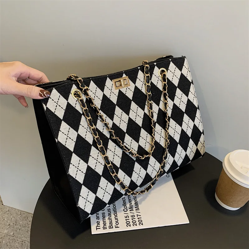 

Женская Холщовая Сумка-тоут, повседневная вместительная дамская сумочка на плечо, модный дизайнерский дорожный мессенджер