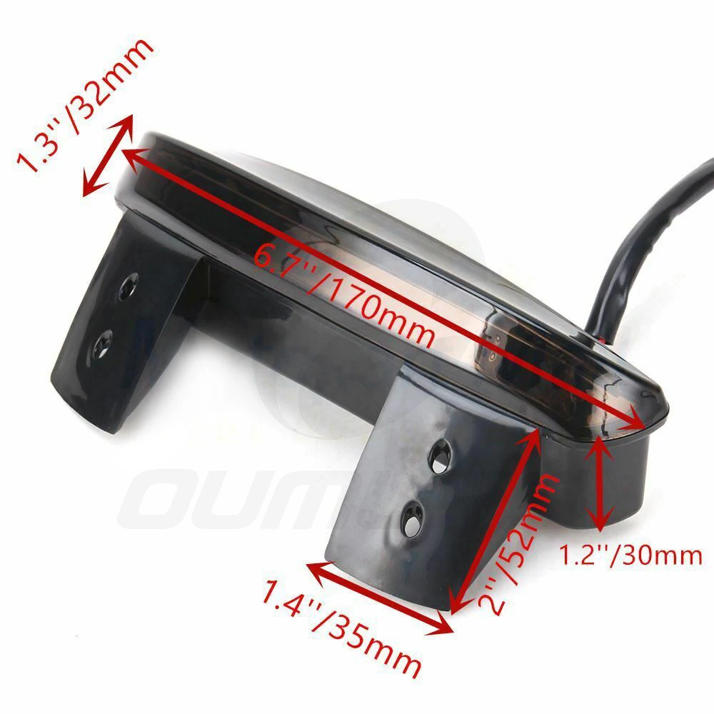 

OUMURS Motorcycle LED Tail Light Red Amber Chopped Fender Edge Smoked Lens Stop Lights for Harley Sportster XL883N 1200N XL1200V