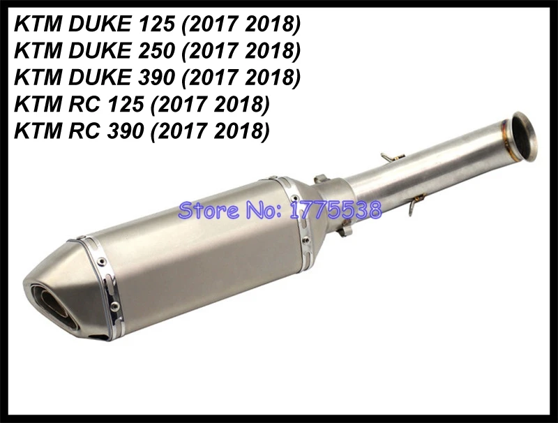 Мотоцикл выхлопной трубы ссылку для KTM Duke 125/250/390 KTM RC125/390- углерода Цвет мото глушитель выхлопных газов