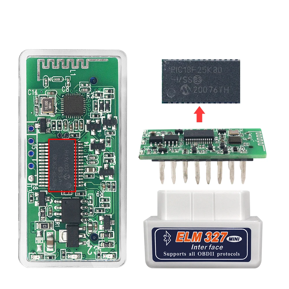Elm327 v 1.5 чип pic18f25k80