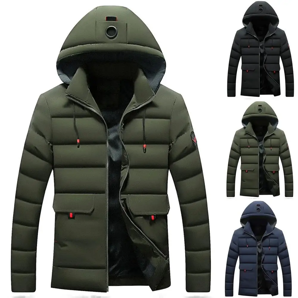 Мужская повседневная куртка с капюшоном дождевик утиный пух плащ мужская теплая