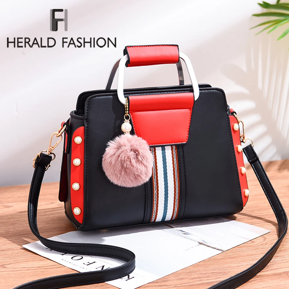 Сумка на плечо с помпоном для женщин Роскошная сумочка повседневный тоут