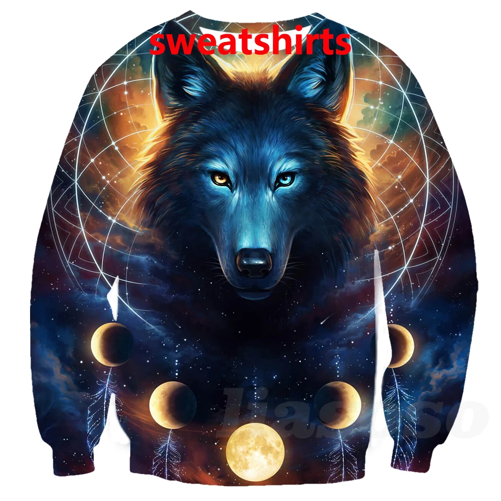 Толстовка с 3D принтом Ловца снов и Волка футболки свитшоты толстовки штаны