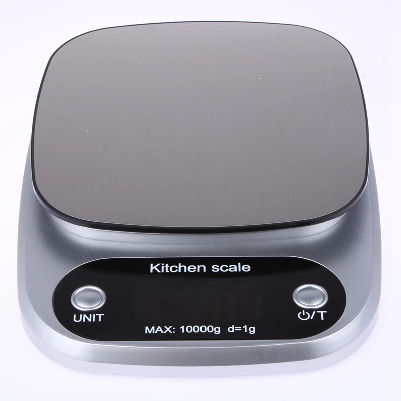 

Kitchen Scales Food Baking Weight Digital LCD Electronic Weighing Scale 10kg(silver)