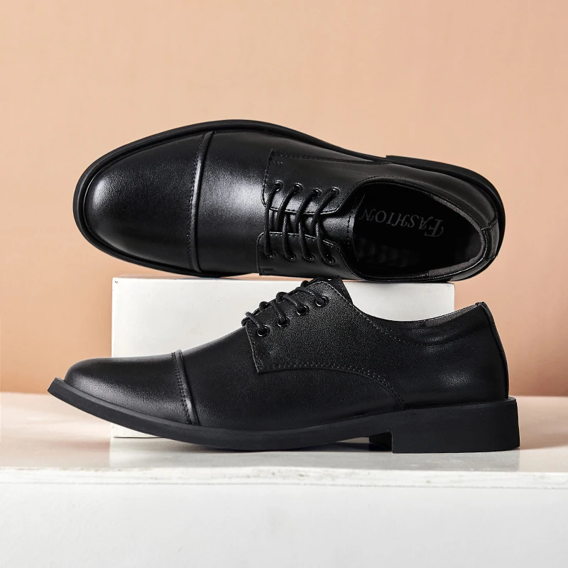 

2021 New Fashion Men Formal Oxford Footwear Fashion High Quality Genuine Leather Men Buiness office Wedding Men Dress Shoes