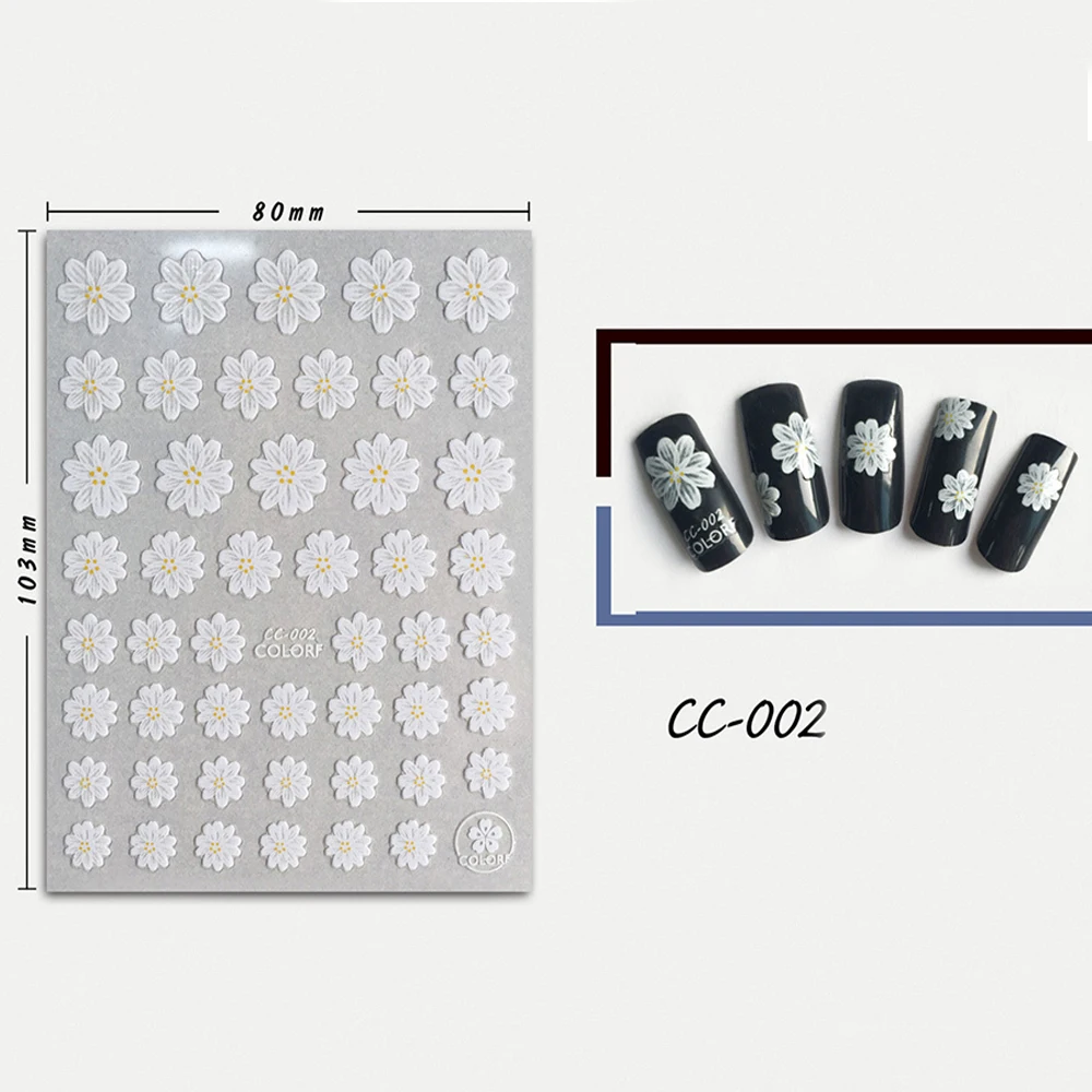 1 лист цветок наклейки для ногтей s белые кружева акриловые цветы клей розовое