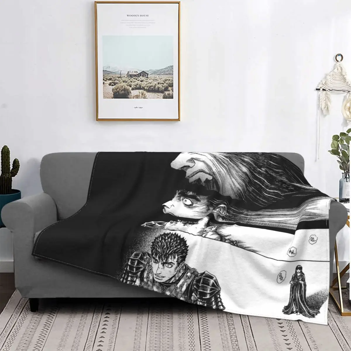 

Anime - Berserk Blankets Fleece Decoration Ultra-Soft Throw Blankets for Bedding Bedroom Plush Thin Quilt