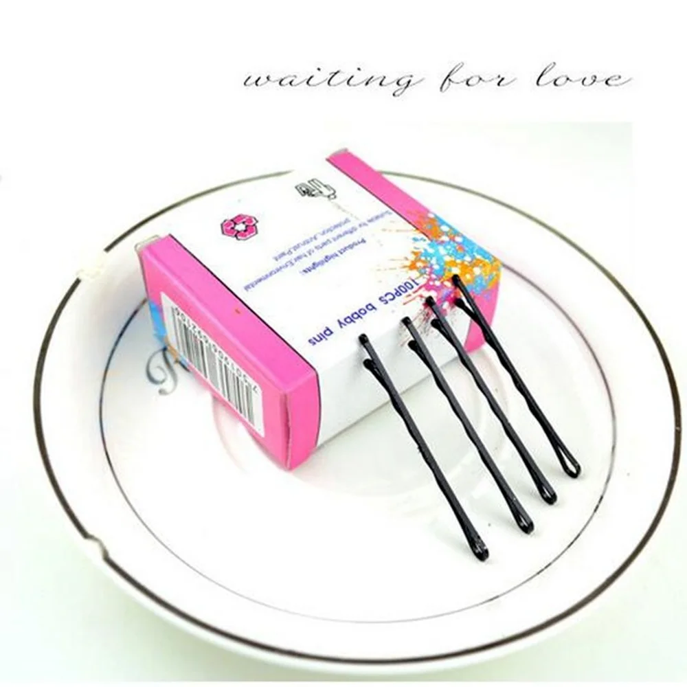 100pcs/lot Hair Clips Small Black Hairpins for Women Pin Lady Bobby Pins Invisible Wave Hairgrip Barrettes Accessories | Красота и