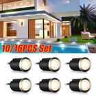 16 шт.компл. наружный светодиодный палубный светильник s., садовый водонепроницаемый светильник для террасы, IP67, освещение для ландшафта, лестницы, ступеньки, патио