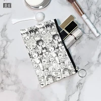 fashion ladies anime coin purse key lipstick card mini storage bag wedding party portable clutch bag canvas zipper cosmetic bag