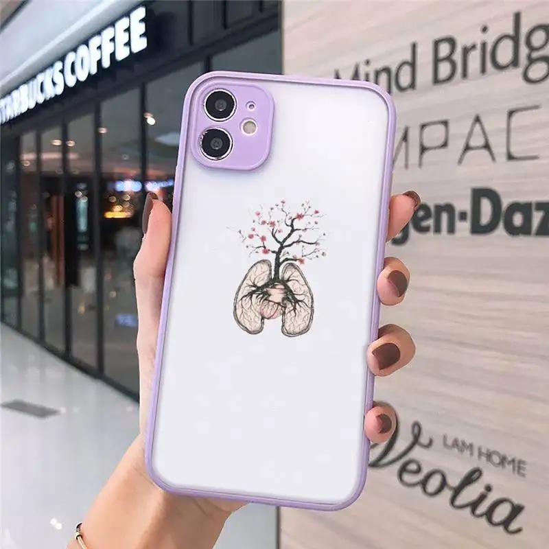 

Great Aesthetic Flower art Phone Cases Matte For iPhone 12 Mini 11 Pro XR XS Max 7 8 Plus X Hard PC Back Cover