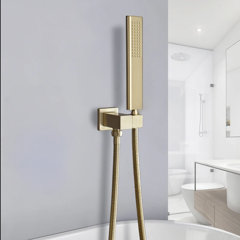 Латунный ручной Душ высокого давления Круглый квадратный держатель для душевой