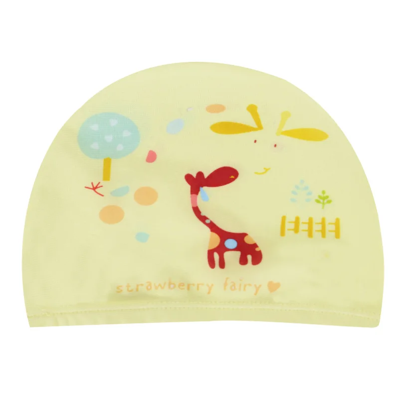Детская шапочка для купания с высокой эластичностью мультяшным принтом