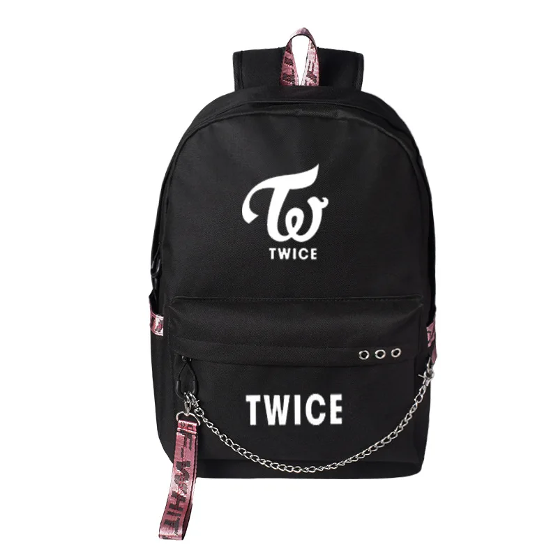 

kpop TWICE Same paragraph Large capacity USB charging backpack Korean bookbag laptop backpack purse backpack harajuku bag