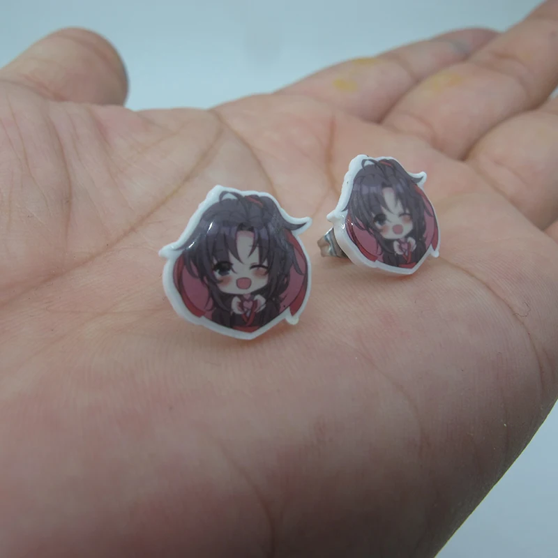 Dumbo Cartoon Anime Elephant Pattern Acrylic Stud Earrings Resin Epoxy Ear Jewelry images - 6