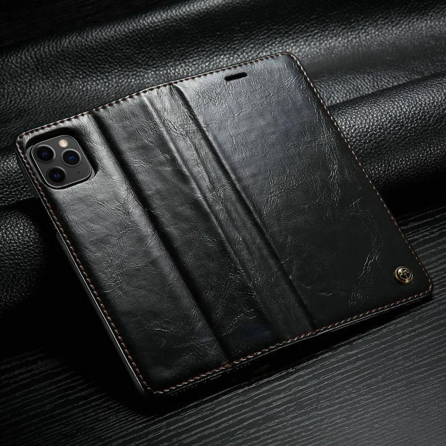 CaseMe, деловой чехол для iPhone 11 Pro, Роскошный кошелек, кожаный чехол для iPhone 11, 7, 8, 6 Plus, с магнитной застежкой, подставка, флип-чехол