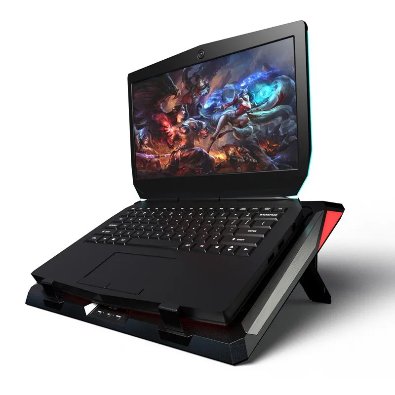 

IETS Gaming Notebook Radiator Base Frame 14/15.6/17 Inch Turbocharged Notebook Computer Cooling Pad LED Colorful Version