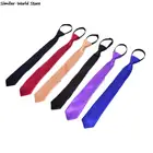 Простой в носке однотонный галстук для мальчиков и девочек, детский веревочный галстук для выступлений, фотосессии, выпускного вечера, черный