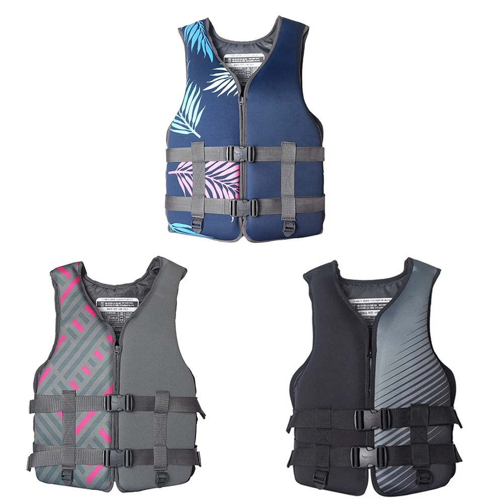 

Outdoor Rafting Neoprene Life Vest Kids/Adults Snorkeling Boating Drifting Fishing Water-skiing Safety Jacket Buoyancy Swimwear