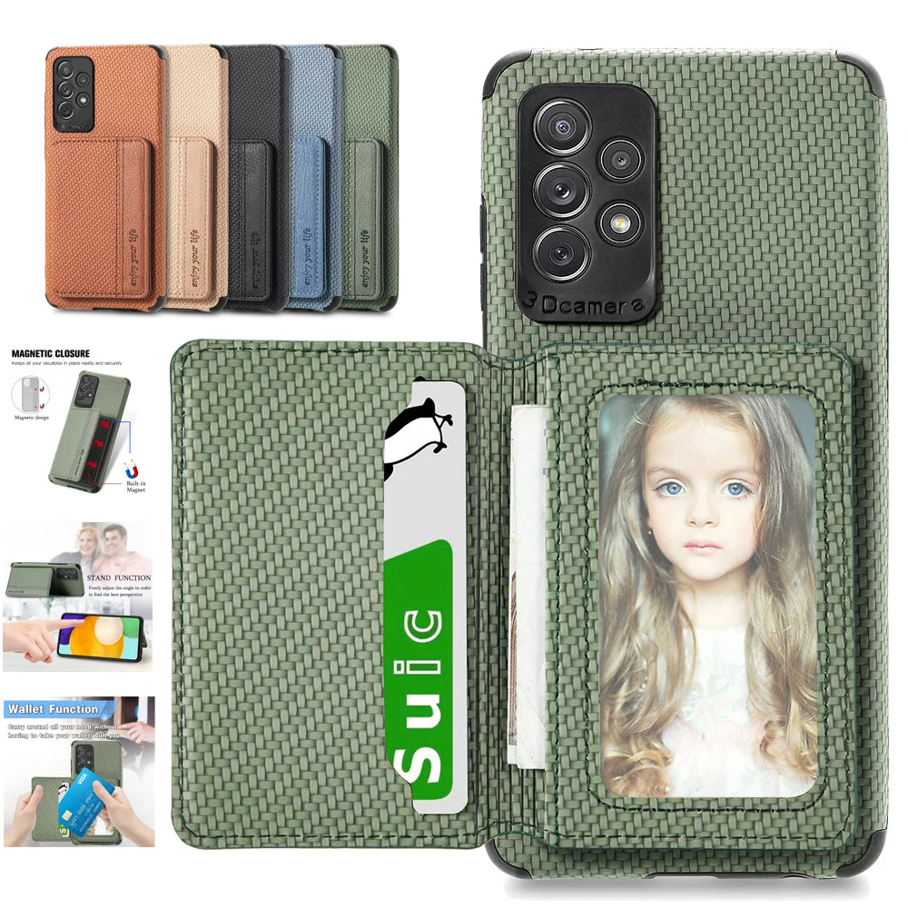 Flip Card Slot Phone Case For OPPO A5 A9 2020 A11X A12 A7 A5S A52 A72 A92 A53 A32 A54 A74 A94 4G 5G Wallet Leather Stand Cover