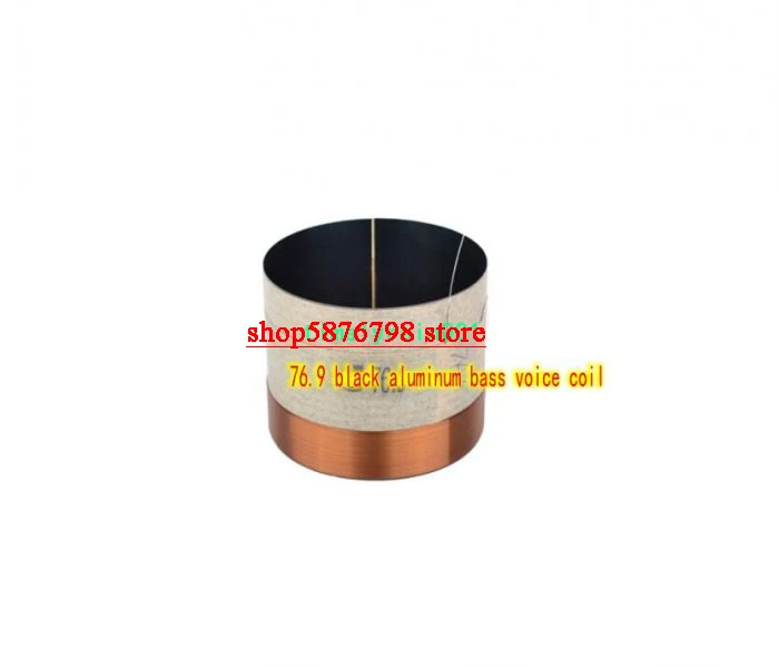 

1pcs 76.9mm 8ohm Round wire speaker bass voice coil BASV Black Woofer voice coil