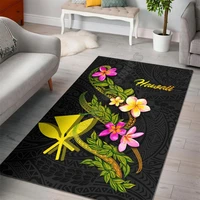 hawaii polynesian area rug plumeria tribal floor mat rug non slip mat dining room living room soft bedroom carpet