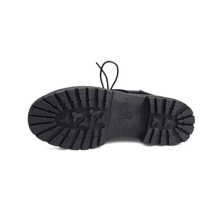 Сапоги Aleafalling женские на высоком каблуке 6 см мягкая кожа шнуровке однотонные для