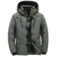 winter jacket mens casual down warm hooded coat mens fashion jacket windbreaker thick coat brand clothing