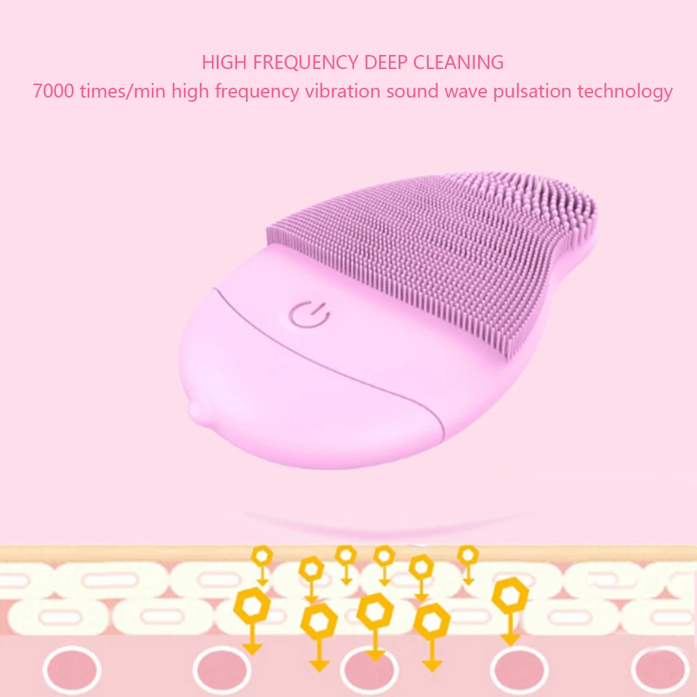 Новая силиконовая щетка для очищения лица водостойкая лицо поры глубокий